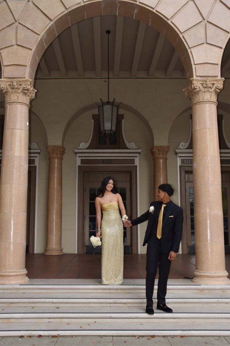 Elegant Gold Strapless Pearl Sequined Long Prom Dress Evening Dress cc4911