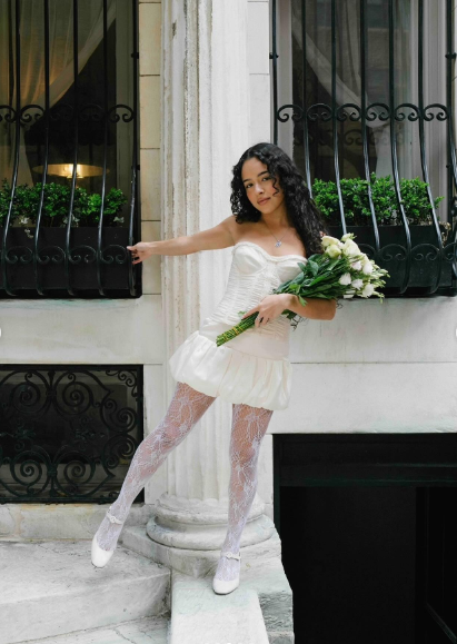 French White Tube Top Flower Bud 17th Birthday Homecoming Dress cc4283