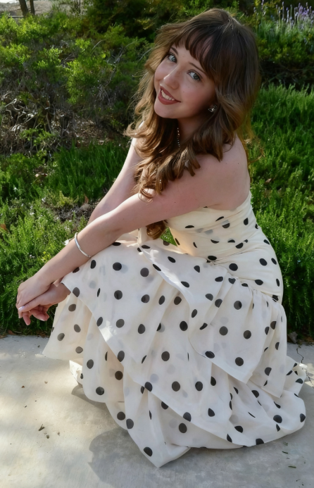 Sweet Milky White Polka Dot Layered Chiffon Long Prom Dress Evening Dress cc4985