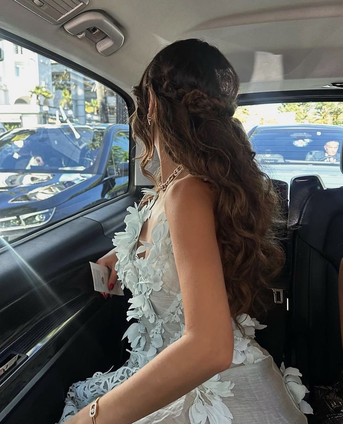 Sexy Light Blue Slim-fitting Halter Neck 3D Flower Backless Lace Long Prom Dress Evening Dress cc4732