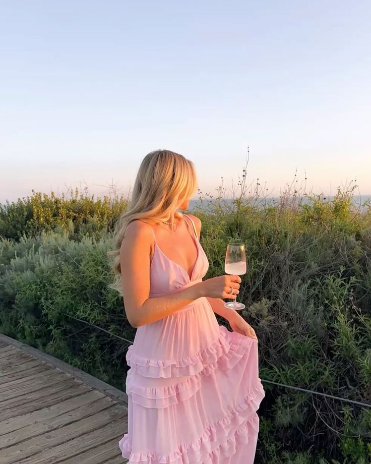 Fresh Light Pink A-line Multi-layered Cake Deep V Sling Ruffle Chiffon Long Prom Dress Evening Dress cc4734