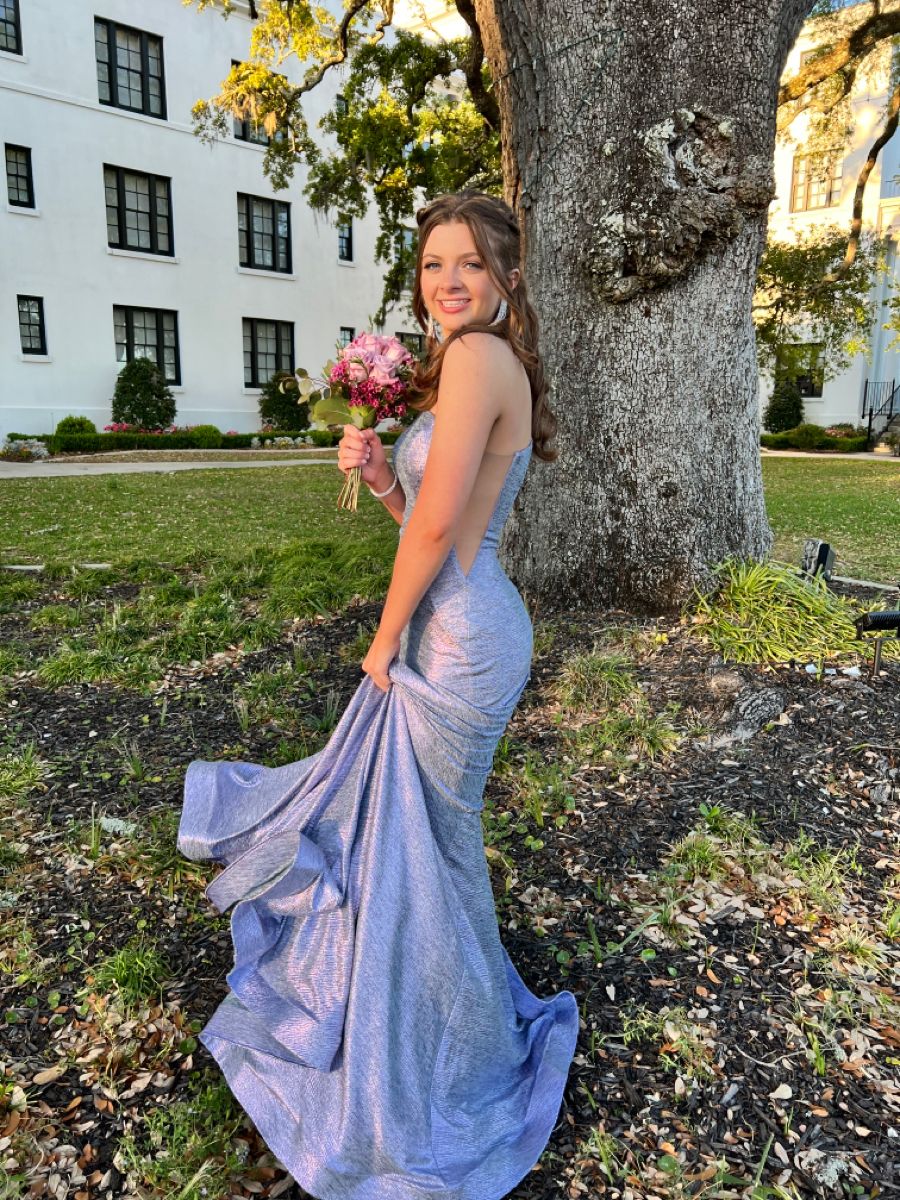 Elegant Purple Mermaid One-Shoulder Sparkling Satin Long Prom Dress Evening Dress Bridesmaid Dress cc5058