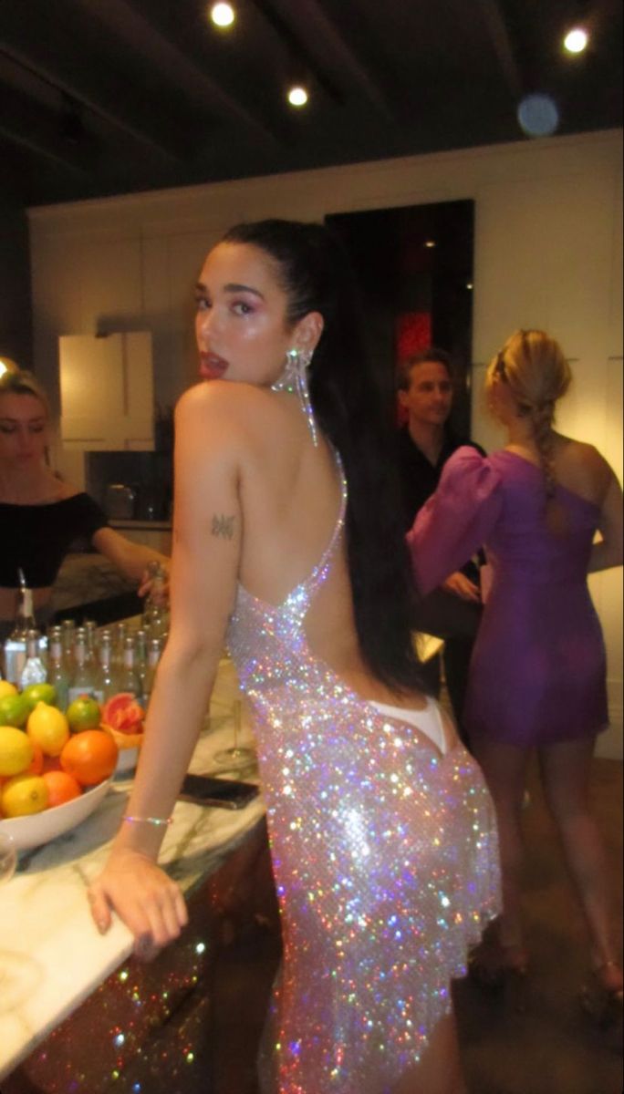 Colorful Sequined Backless Halter Neck Irregular Party Birthday Dress cc4036