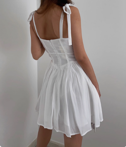 Gentle White Strap A-Line Mini 17th Birthday Homecoming Dress cc3504