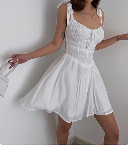 Gentle White Strap A-Line Mini 17th Birthday Homecoming Dress cc3504