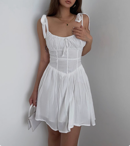Gentle White Strap A-Line Mini 17th Birthday Homecoming Dress cc3504