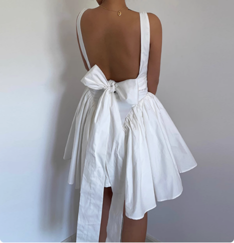 Cute Butterfly Backless Square Neck Waist Backless 17th Birthday Homecoming Dress cc3505