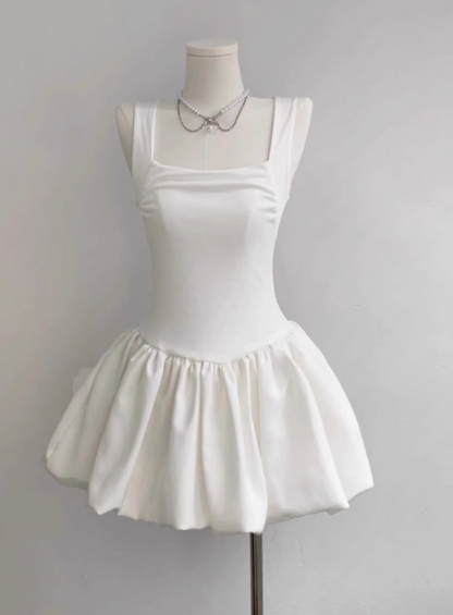 Sweet Square Neck Sleeveless Waist Ballet Puffy Birthday Tutu Homecoming Dress cc3509