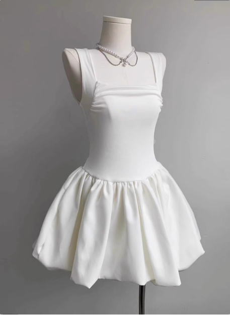 Sweet Square Neck Sleeveless Waist Ballet Puffy Birthday Tutu Homecoming Dress cc3509