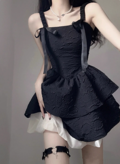 Cute Bow Strap Cake Birthday Short Skirt Homecoming Dress cc3511