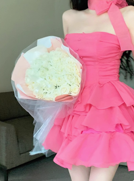 Sweet Sexy Pink Cake A-Line Mini Homecoming Dress cc3518