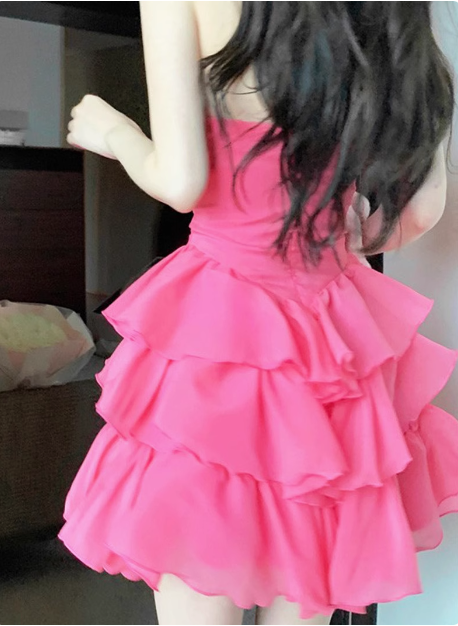 Sweet Sexy Pink Cake A-Line Mini Homecoming Dress cc3518