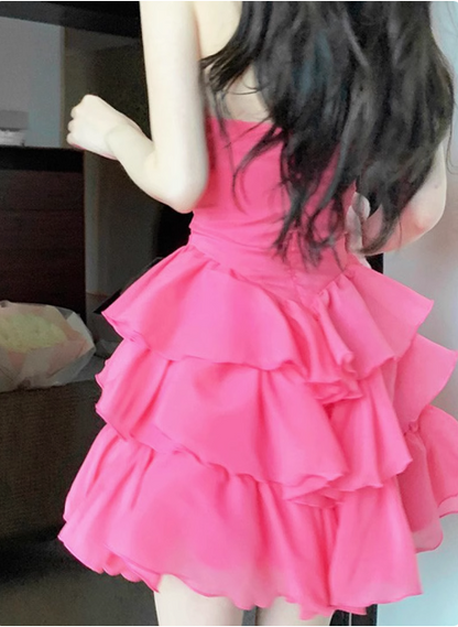 Sweet Sexy Pink Cake A-Line Mini Homecoming Dress cc3518