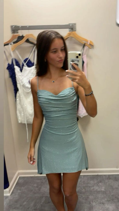 Simple Strappy Slim Fit Homecoming Dress cc3537