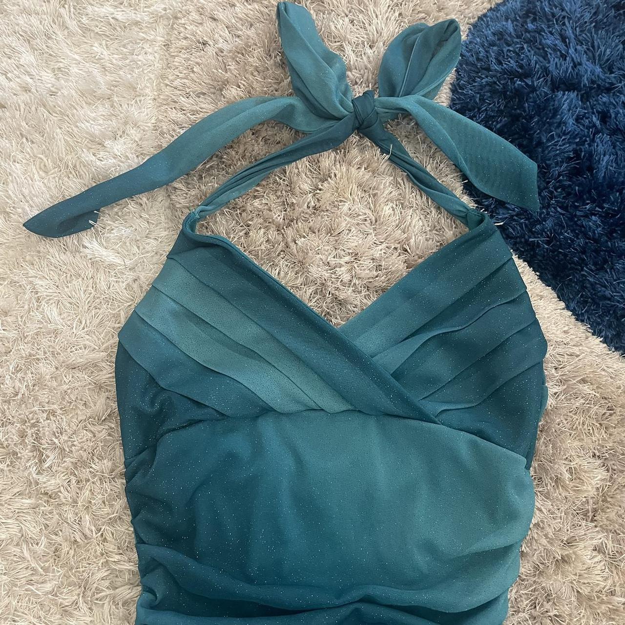 Sweet Glitter Halterneck V-neck Ruffled Mini 16th Birthday Homecoming Dress cc3604