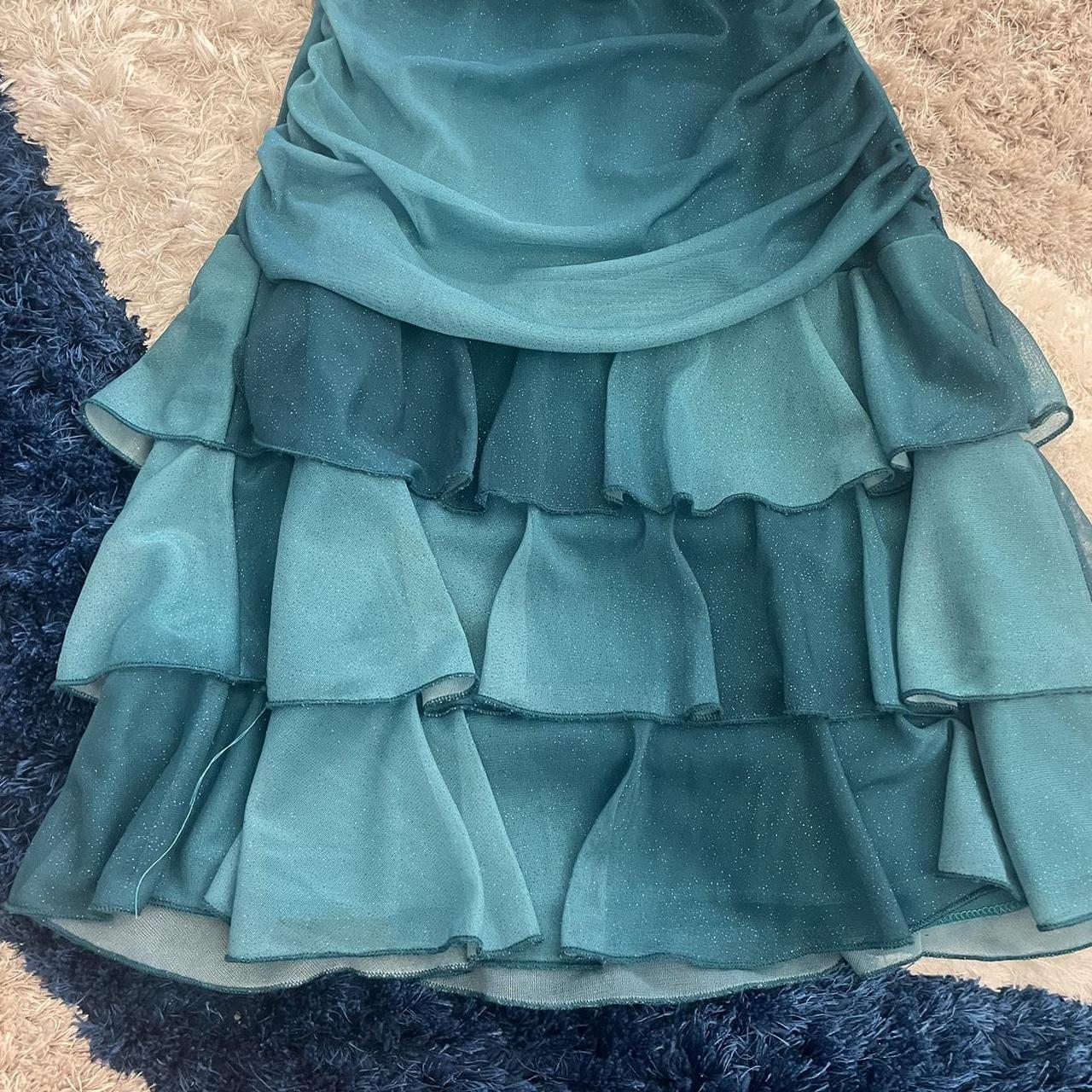 Sweet Glitter Halterneck V-neck Ruffled Mini 16th Birthday Homecoming Dress cc3604