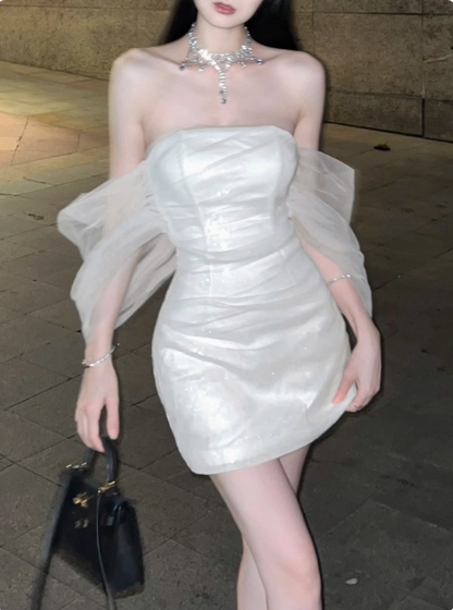 Elegant One-shoulder Design Hip-hugging 19th Birthday Homecoming Dress cc3613