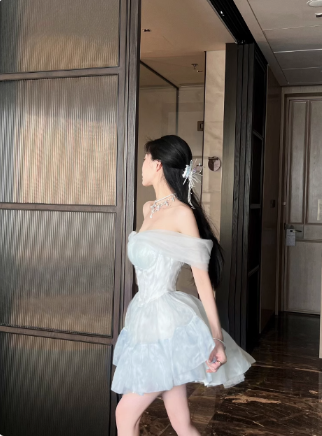 Sweet Pink Tulle Birthday Dress Tulle Puff Homecoming Dress cc3617