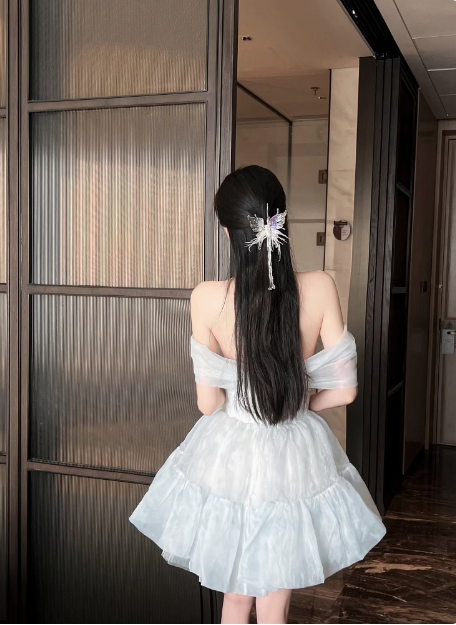 Sweet Pink Tulle Birthday Dress Tulle Puff Homecoming Dress cc3617