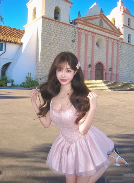 Sweet Sling Backless Bow A-line Fluffy Lace Birthday Dress Homecoming Dress cc3629