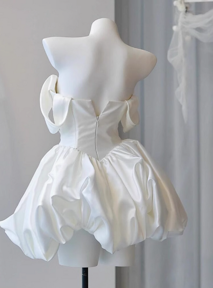 Elegant Satin One Shoulder Short Birthday Dress Homecoming Dress cc3632