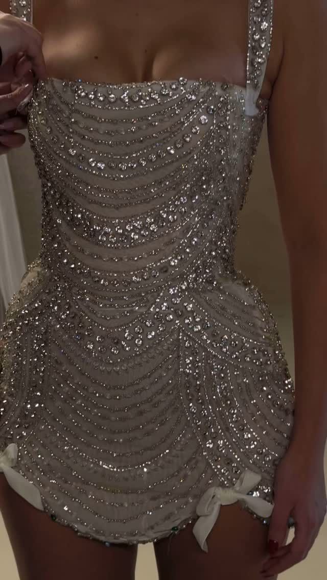 Fashion Slim Fit Halter Square Neck Rhinestone Birthday Dress Homecoming Dress cc4038