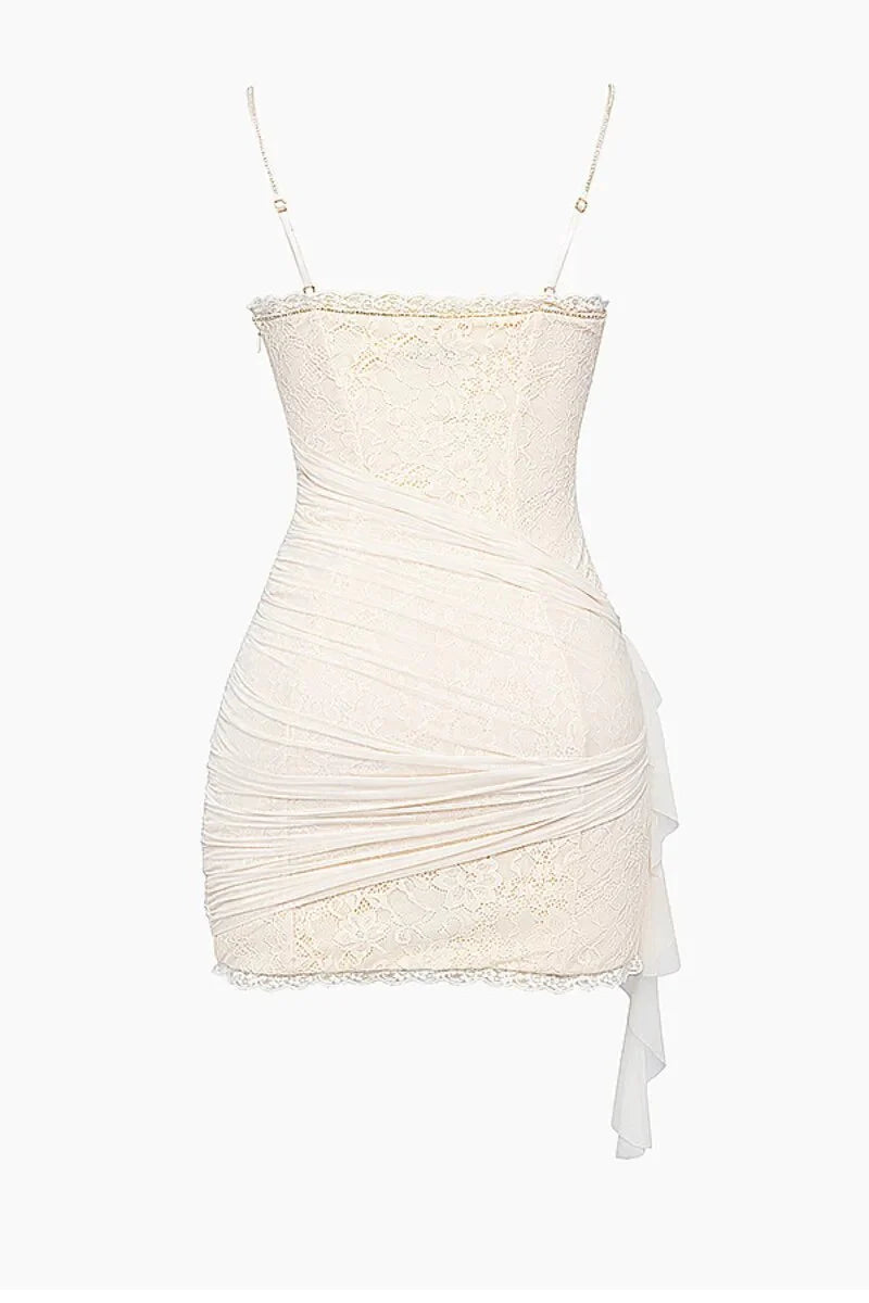 Sexy Lace V-neck Sling Bodycon Homecoming Dress cc3663