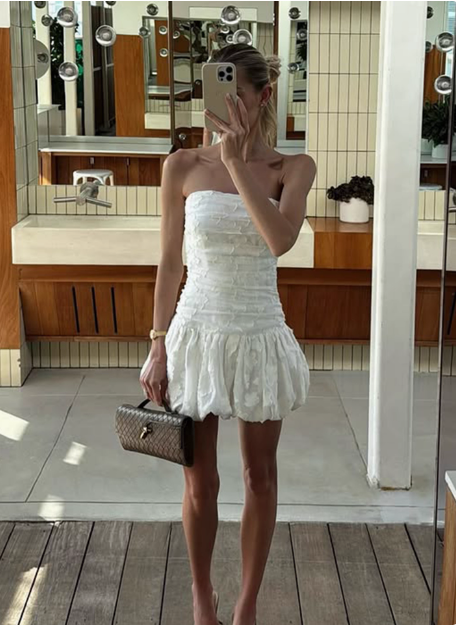 Elegant Jacquard Textured Pleated Bud Birthday Short Skirt Homecoming Dress cc3700