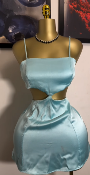 Sexy Hollow Mint Green Satin Mini 17th Birthday Short Skirt Homecoming Dress cc3707