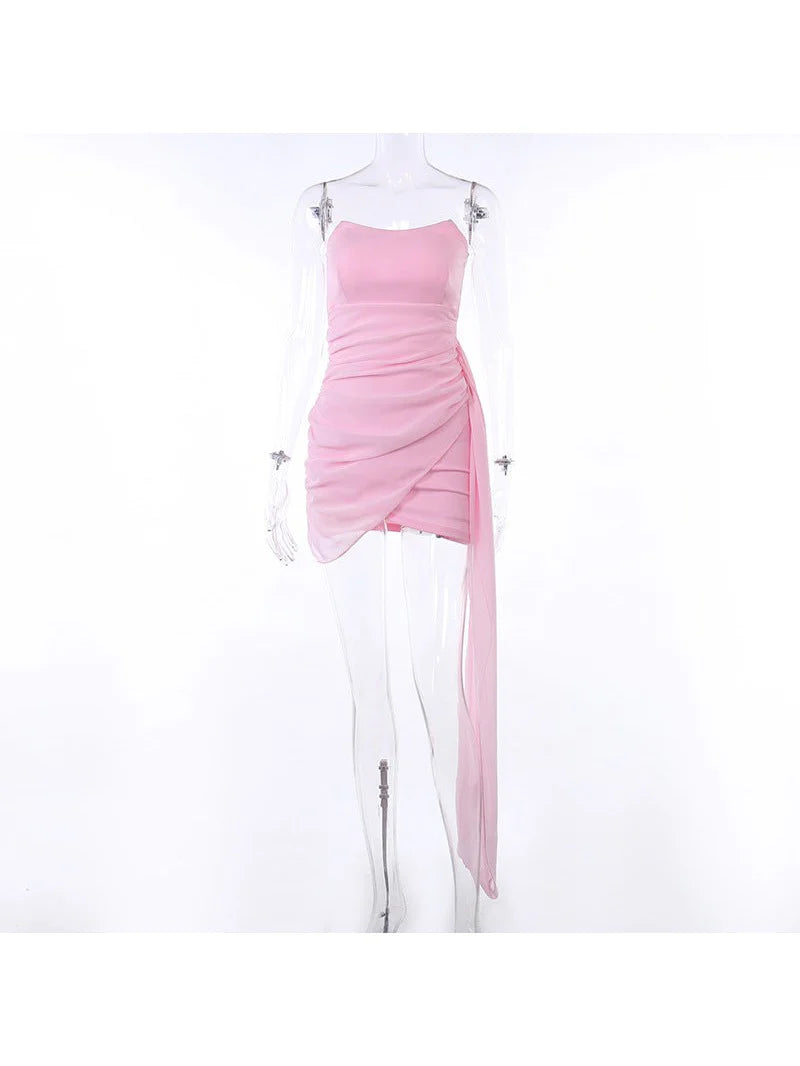17th Birthday Pink Strapless Chiffon Slim Fit Hip Homecoming Dress cc3709