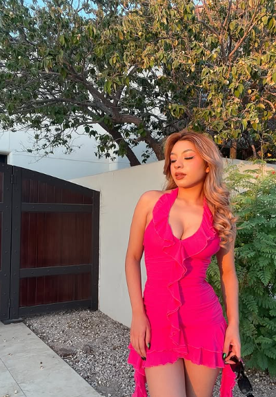 Sexy Hot Pink Halter Neck Chiffon 17th Birthday Homecoming Dress cc3727