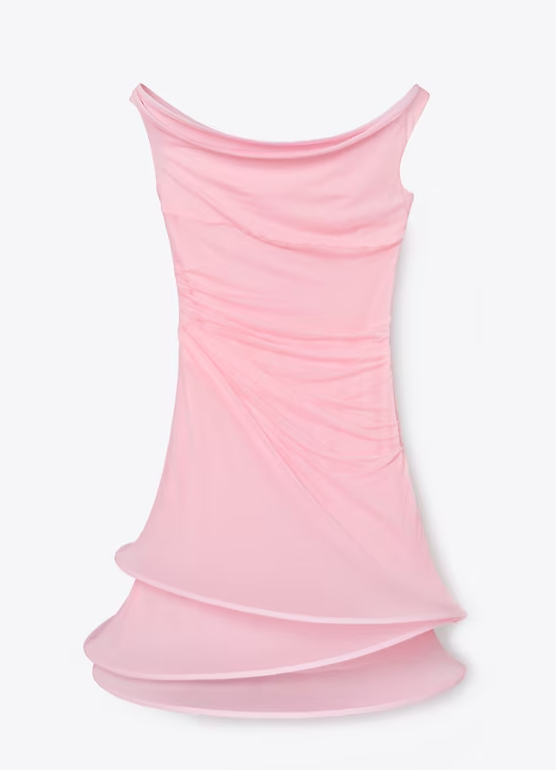 Designer Pink Off-the-shoulder Waist 16th Birthday Homecoming Dress cc3732