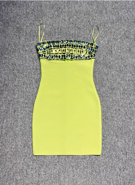 Sexy Rhinestone Chest-wrapped Hollow Hip 21st Birthday Homecoming Dress cc3738