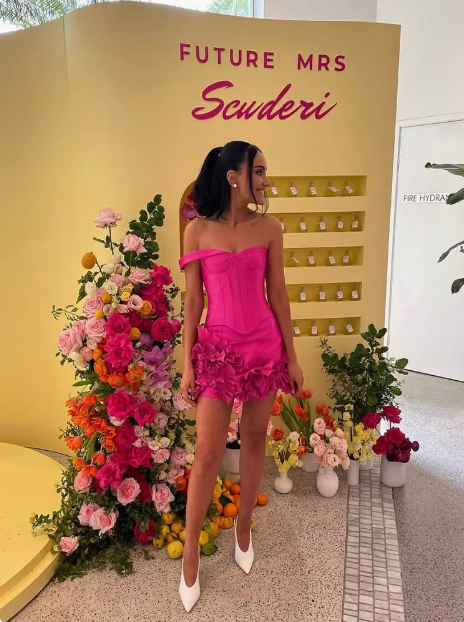 Sweet Pink One-shoulder Tube Top Waisted Fishbone 17th Birthday Homecoming Dress cc3741