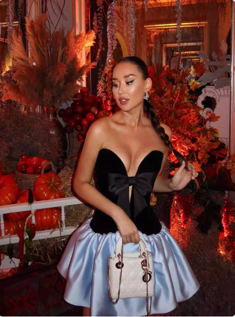 Vintage Black Velvet Bow Light Blue Puffy Birthday Dress Homecoming Dress cc3743