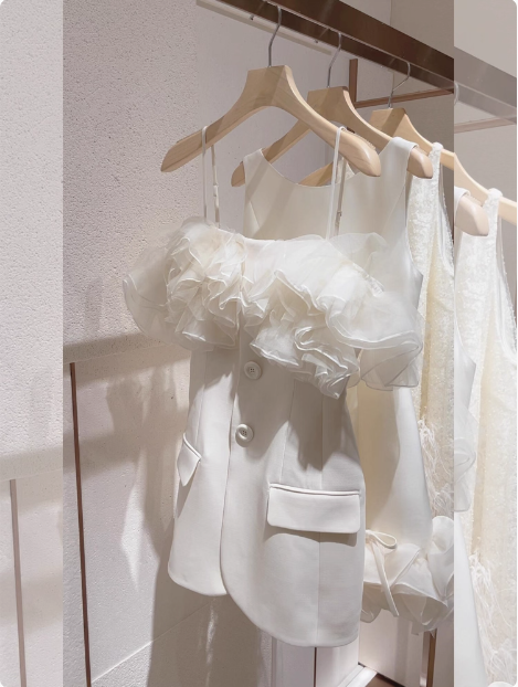 Designer Suit Ruffled Satin Suspenders Birthday Skirt Homecoming Dress cc3802