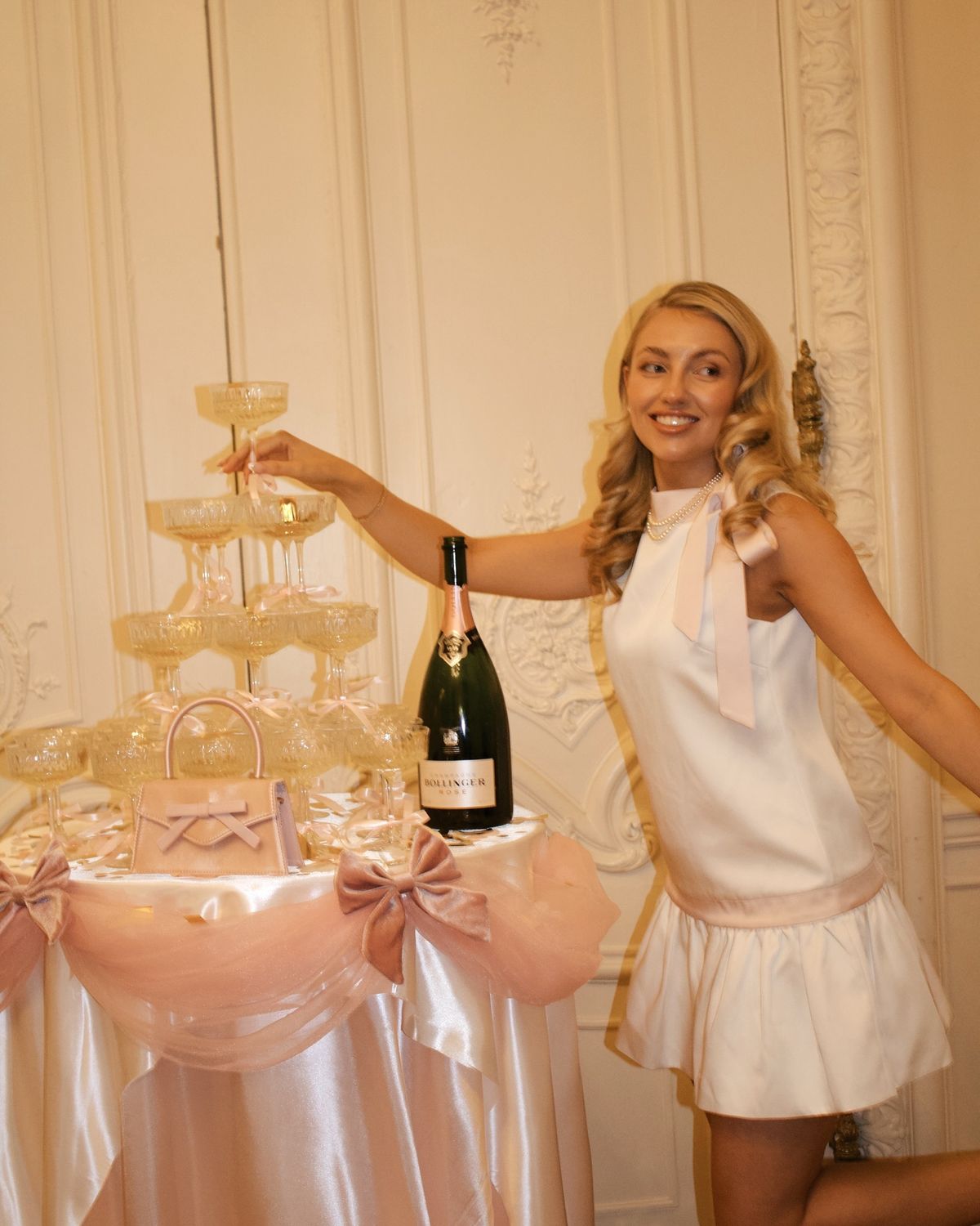 Sweet White Bow Mini Satin Birthday Party Homecoming Dress cc4396