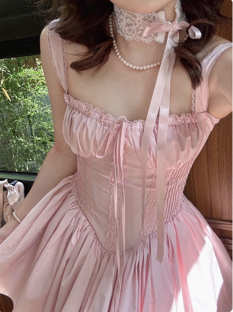 Sweet Fishbone Suspender Princess Birthday Tutu Homecoming Dress cc3818