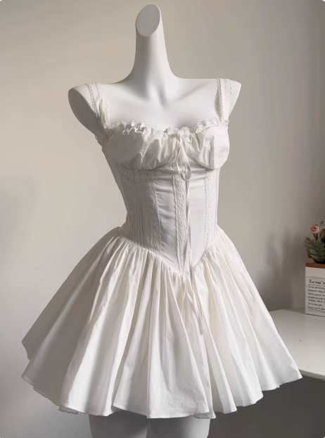 Sweet Fishbone Suspender Princess Birthday Tutu Homecoming Dress cc3818