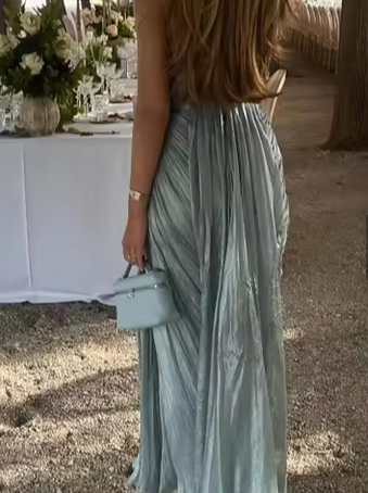 Chic Spaghetti Straps Tulle Ruched Evening Dress,Long Prom Dress cc2652