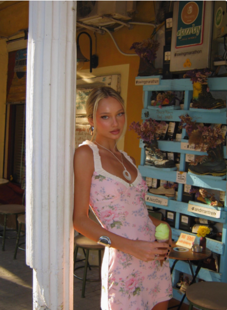 French Floral Hip Strap Birthday Short Skirt Homecoming Dress cc3845