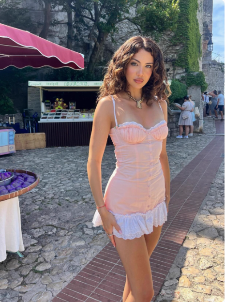 Sweet Pink Sling Slim Cake Birthday Dress Homecoming Dres cc3846