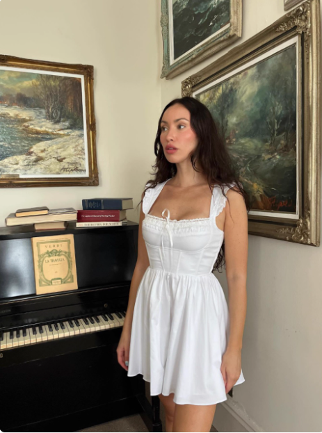 17th Birthday Girl Lace Lace-up Square Neck A-Line Homecoming Dress cc3850