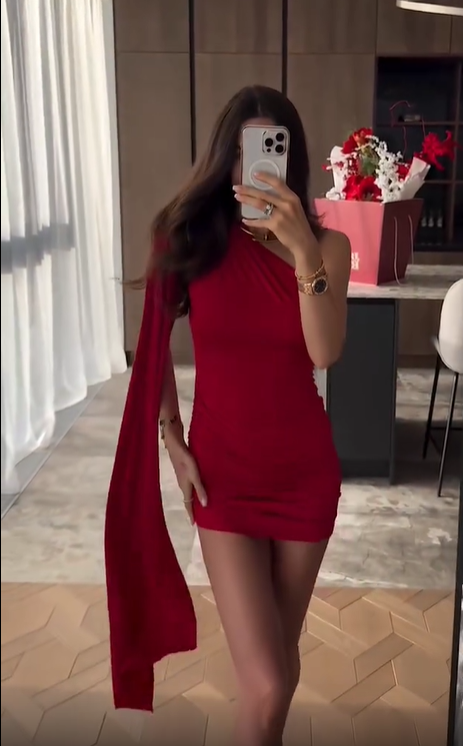 Sexy Red One-piece Ribbon Elastic Hip 18th Birthday Homecoming Dress cc3857