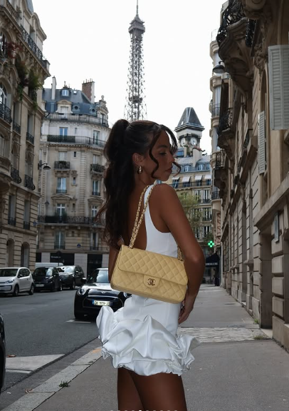 Sweet And Simple White Round Neck Sleeveless Flower Bud Skirt Birthday Short Skirt Homecoming Dress cc3860