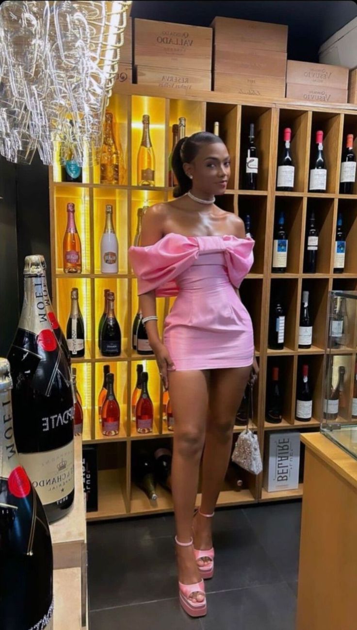 Cute Pink Bow One Shoulder Slim Fit Hip 17th Birthday Homecoming Dress cc3873