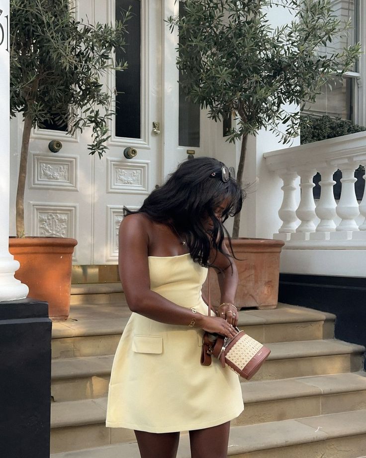 Sweet Light Yellow Tube Top A-line 17th Birthday Homecoming Dress cc3880