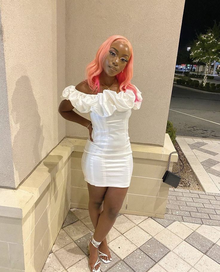 Sweet White Off-the-shoulder Tight-fitting Hip 17th Birthday Homecoming Dress cc3881