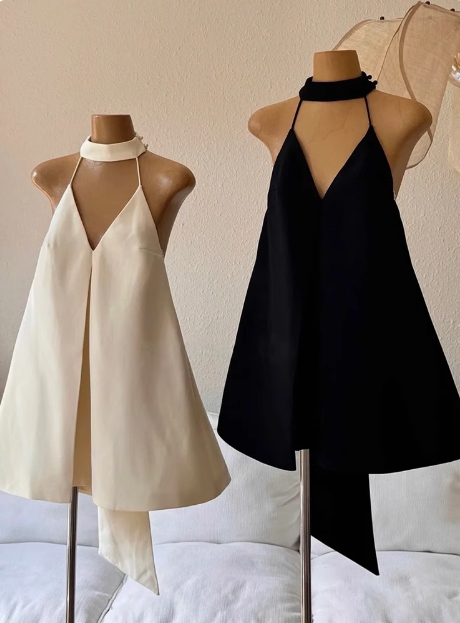 Sweet Halter Neck Sexy Backless Birthday Short Skirt Homecoming Dress cc3903