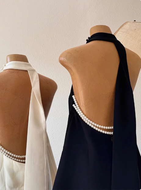 Sweet Halter Neck Sexy Backless Birthday Short Skirt Homecoming Dress cc3903